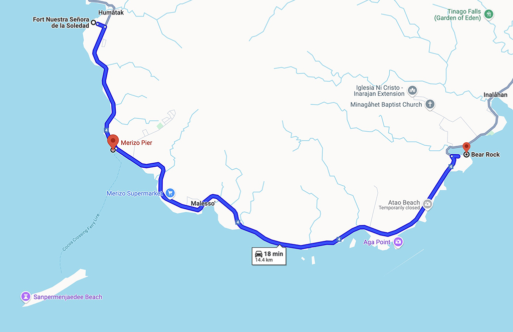 Renting a Car for a Drive in Southern Guam Part 4  Merizo Pier Park and InalÃ¥han Bear Rock