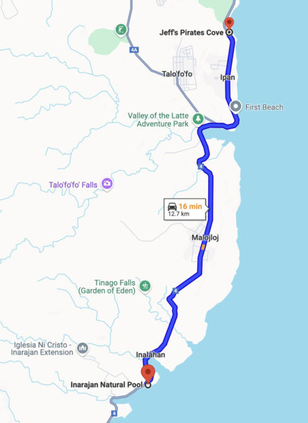 Driving the Southern Guam Route by Rental Car Part 8  Jeff’s Pirates Cove